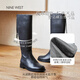 NINE WEST女靴高筒靴女冬季新款潮流百搭騎士靴中性風(fēng)平跟高筒長(cháng)靴女 黑色 39 (245mm)