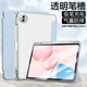 中瑟【帶筆槽】適用榮耀平板10/10Pro保護套12.1/11.5英寸新款榮耀平板保護殼三折帶筆槽防摔透明軟殼 白冰藍【氣囊筆槽款】 榮耀平板10【12.1英寸】