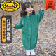 G.duck寶寶爬行服秋冬防臟外穿幼兒燈芯絨套連體罩衣兒童戶(hù)外嬰兒爬爬服 青蛙綠 36cm 80碼 身高76-82cm