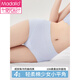 莫代爾女士?jì)妊澟兠逕o(wú)痕2025年新款高腰高彈7A級抗菌加長(cháng)襠三角短褲衩 藍色+綠色+粉色 L 【建議100-120斤】