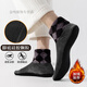 途尊秋冬地板襪成人男士室內襪套防滑居地板鞋襪加絨加厚保暖地毯襪 男士灰色【40-44均碼】1雙裝
