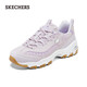斯凱奇（Skechers）熊貓鞋秋冬新款女厚底增高老爹鞋耐磨時(shí)尚百搭機甲鞋150547 薰衣草色/LAV 38
