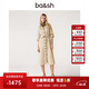 ba&sh bash秋季收腰系帶襯衫裙單排扣開(kāi)叉連衣裙女1H23DEID SABLE M (1)