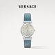 范思哲（VERSACE）手表女瑞士進(jìn)口時(shí)尚復古摩登盤(pán)面小牛皮石英女士手表/新年禮物 VE6J01024 34mm 【2+2四年聯(lián)?！? title=