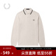 Fred Perry男士休閑POLO衫寬松條紋麥穗長(cháng)袖潮M3636 BGX/米色 XL
