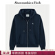 Abercrombie & Fitch【美式復古】小麋鹿圖案保暖抓絨衛衣25秋冬新款女裝152-5417 寶藍色 M (165/96A)