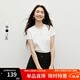 紅袖百搭休閑氣質(zhì)短袖T恤2025夏季新款女裝繡花圓領(lǐng)小眾正肩顯瘦上衣 本白001（尺碼偏小，建議拍大一碼） S