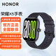榮耀（HONOR）手表X5 極窄邊大屏輕薄鋁合金機身 戶(hù)外實(shí)時(shí)氣壓定位藍牙通話(huà)血氧睡眠心率監測全天候健康監測 榮耀手表X5【幻夜黑】皮表帶