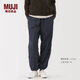 MUJI女式 防風(fēng)里起毛輕便褲褲子女款長(cháng)褲休閑褲女裝25年冬季 BE1XOA5A 深藏青色 M （160/66A）