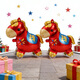 侑家良品 紅色發(fā)財馬氣球2個(gè)  立體動(dòng)物走路帶輪氣球