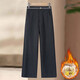 情羅蘭（QINGLUOLAN）媽媽褲子秋冬款加絨加絨褲子休閑褲外穿50歲60老年人保暖棉褲女 J03黑色 加絨 3XL 【115-130斤】