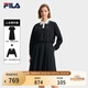 FILA 斐樂(lè )官方女子連衣裙兩件套2025秋新款時(shí)尚休閑寬松舒適裙子 正黑色-BK XL 175/92A/XL