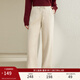 纖莉秀【加絨保暖】大碼女裝休閑簡(jiǎn)約百搭舒適褲子胖mm2025冬新款4910 燕麥色 33/2XL