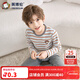 英博倫男童秋衣秋褲萊卡棉高密中大童卡通兒童保暖內衣套裝寶寶棉毛衫 85239綠條 110