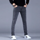 牛仔褲男士修身小腳褲子男生2026春季新款韓版彈力休閑褲深灰男褲 深灰色款 30 碼