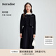 珂萊蒂爾Koradior秋款香風(fēng)氣質(zhì)修身真兩件套連衣裙女優(yōu)雅小黑裙 暗群青色 S