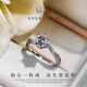 鉆途人工培育鉆戒經(jīng)典六爪扭臂戒指一克拉求婚結婚生日七夕送女友禮物 一克拉培育鉆/D/3EX/VVS2/NGIC證書(shū) 閉口(20號)