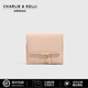 CHARLIE&KELLI品牌小c&k女士零錢(qián)包卡包迷你收納小包包2025新款單肩包女 粉杏色【禮袋發(fā)貨 代寫(xiě)賀卡】