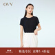 OVV春夏熱賣(mài)女裝22MM鬼縐真絲圓領(lǐng)短袖內搭上衣 黑色（凈色）04 M