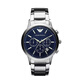 時(shí)尚系列手表男士簡(jiǎn)約防水石英男表Armani搭潮流專(zhuān)用皮帶 AR2448鋼帶藍盤(pán) 43mm 43mm