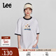 Lee經(jīng)典字母印花Logo圖案日常圓領(lǐng)印花男士短袖T恤上衣休閑潮流 白色（尺碼偏大，拍小一碼） M