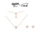 APM Monaco粉母貝項鏈耳釘禮盒女套裝首飾時(shí)尚飾品設計感首飾品禮物毛衣鏈