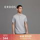 ERDOS 春夏翻領(lǐng)純色短袖純棉商務(wù)休閑通勤簡(jiǎn)約男POLO衫 內比亞灰 XL 180/100A
