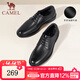 駱駝（CAMEL）皮鞋男士商務(wù)牛皮內增高簡(jiǎn)約舒適通勤系帶英倫風(fēng)正裝鞋 A032211370  黑色 42