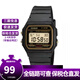 卡西歐（CASIO）時(shí)尚潮流復古小方表液晶顯示防水運動(dòng)學(xué)生石英手表 男女同款 F-91WG-9