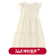 Hello Kitty玉桂狗女童連衣裙夏季純棉兒童裙子2025新款中大童洋氣公主裙薄款 香檳色 150 cm