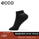 愛(ài)步（ECCO）運動(dòng)襪 休閑運動(dòng)鞋襪黑白色長(cháng)絨低幫舒適短襪兩雙裝 9085480 黑色908548000101含 2雙 均碼 3941