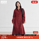 對白（DUIBAI）高級感紅色長(cháng)袖襯衫連衣裙女2025冬新款氣質(zhì)通勤寬松顯瘦長(cháng)裙 氛圍紅 XL
