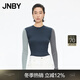 JNBY/江南布衣【商場(chǎng)同款】25冬新品毛針織衫拼色修身套頭5P0311250 088/灰綠系 L