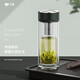 萬(wàn)象（WANXIANG）雙層耐熱玻璃杯帶濾網(wǎng)商務(wù)辦公節日禮物大容量黑綠色車(chē)載便攜茶杯