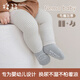 棉孖嬰兒爬行地板襪護膝套裝新生兒冬季加厚毛圈護膝室內寶寶學(xué)步襪子 條紋長(cháng)款 護膝+云朵地板襪共 4只 6-12月 (S)