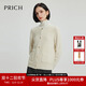 PRICH【羊毛】時(shí)髦小香風(fēng)針織衫2025春季新款長(cháng)袖上衣女 39象牙白色 S 160