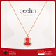 Qeelin新年禮物麒麟官方Wulu系列18K玫瑰金紅瑪瑙鑲鉆葫蘆項鏈 紅瑪瑙（petite） 均碼