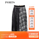 PORTS寶姿春夏新品半身裙百褶裙LM8S028MPT031 黑色印花 M (6)