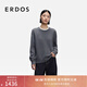 ERDOS 25秋冬圓領(lǐng)假兩件套衫親膚百搭絨毛混紡女針織衫 深灰 M 165/84A