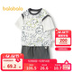 巴拉巴拉童裝兒童短袖套裝男童女童兩件套2025夏208225119204