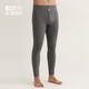 紅豆絨男士德絨發(fā)熱保暖褲抗靜電抗菌打底褲明筋腰秋冬季單條褲 深雅灰-抗菌加厚款 180