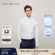 Tommy Hilfiger【牛津紡】25秋冬新款男商務(wù)休閑簡(jiǎn)約純色修身長(cháng)袖襯衫外套 白色YCD M (推薦：130-140斤)