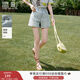 香影【王楚然明星同款】淺色高腰牛仔短褲女夏純棉水洗丹寧風(fēng)卷邊褲子 牛仔藍 S 155/60A/85-95斤