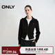 ONLY2025秋季新款質(zhì)感雙向拉鏈舒適親膚純色針織衫女|12533B008 H1Z黑色 L