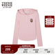 Teenie Weenie小熊女裝連帽長(cháng)袖T恤冬季半開(kāi)襟休閑學(xué)院時(shí)尚上衣 粉色 S (160)