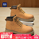 海瀾之家HLA男靴復古馬丁靴男戶(hù)外棉鞋工裝大黃靴子男 T121 土黃(加絨) 42