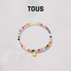 TOUS  桃絲熊可愛(ài)小熊彩石金手鏈手串情侶禮物 米色 315381000