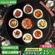 富得萊飯菜保溫板 新款暖菜板+火鍋+自動(dòng)旋轉家用餐桌墊多功能帶電磁爐電陶爐 圓形加熱菜板電熱板轉盤(pán) 3000w電磁爐火鍋電動(dòng)轉盤(pán)|炫酷黑 80cm