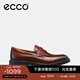 愛(ài)步（ECCO）*樂(lè )福鞋男 牛皮男士休閑皮鞋商務(wù)鞋一腳蹬皮鞋都市倫敦525654 HL 深棕紅52565401053 40