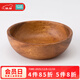 NITORI宜得利家居 廚房餐廳飯碗沙拉碗復古木質(zhì)家用實(shí)木餐具相思木碗 中棕色